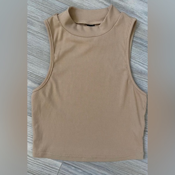 SHEIN Tops - Shein crop top- ribbed/ beige